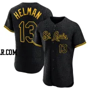 Michael Helman Men's St. Louis Cardinals Black Authentic Snake Skin City Jersey