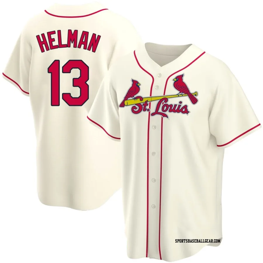 Michael Helman Men's St. Louis Cardinals Cream Replica Alternate Jersey