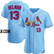 Michael Helman Men's St. Louis Cardinals Light Blue Authentic Alternate Jersey