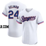 Michael Helman Men's Texas Rangers Gold Elite White 2024 Collection Jersey