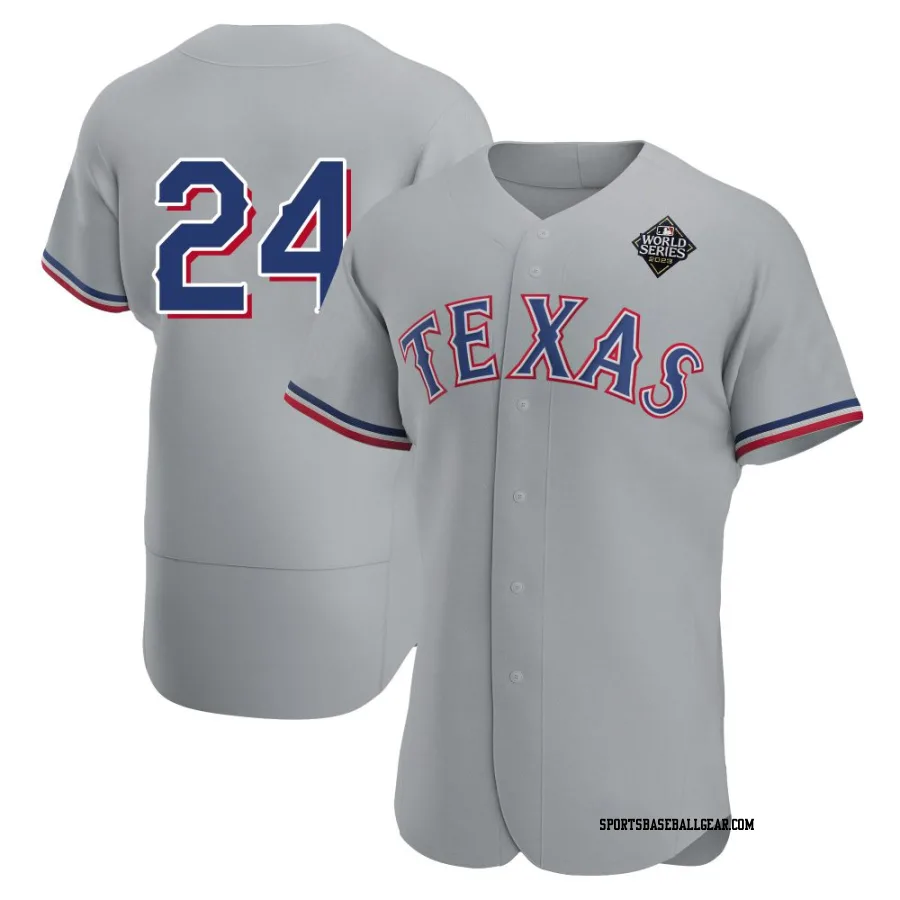 Michael Helman Men's Texas Rangers Gray Authentic Road 2023 World Series Jersey