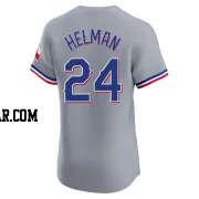 Michael Helman Men's Texas Rangers Gray Elite Road Jersey