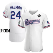 Michael Helman Men's Texas Rangers White Authentic Home 2023 World Series Jersey