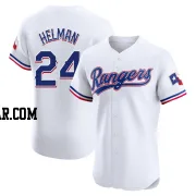 Michael Helman Men's Texas Rangers White Elite Home Jersey