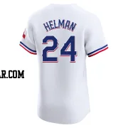 Michael Helman Men's Texas Rangers White Elite Home Jersey
