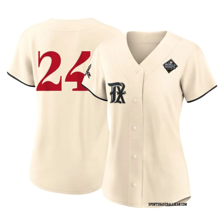 Michael Helman Women's Texas Rangers Cream Authentic 2023 City Connect 2023 World Series Jersey