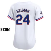 Michael Helman Women's Texas Rangers Gold Limited White 2024 Collection Jersey