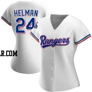 Michael Helman Women's Texas Rangers White Authentic Home 2023 World Series Champions Jersey