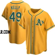 Michael Kelly Men's Oakland Athletics Gold Replica Alternate Jersey
