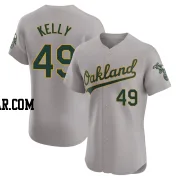 Michael Kelly Men's Oakland Athletics Gray Elite Road Jersey