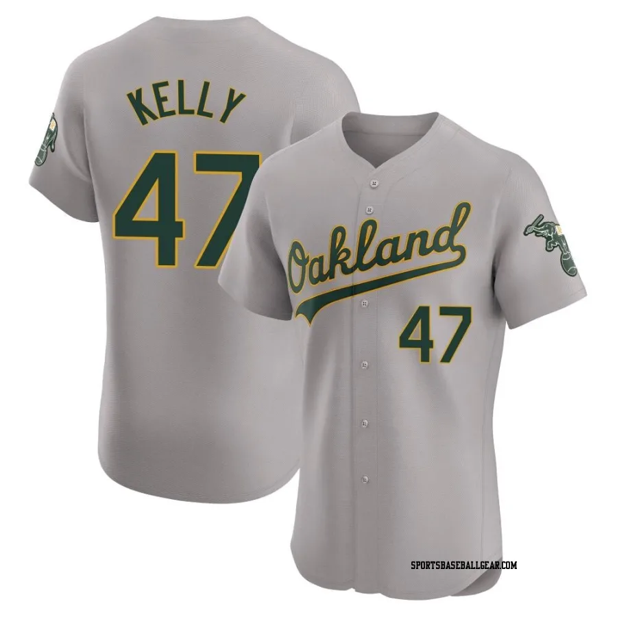 Michael Kelly Men's Oakland Athletics Gray Elite Road Jersey