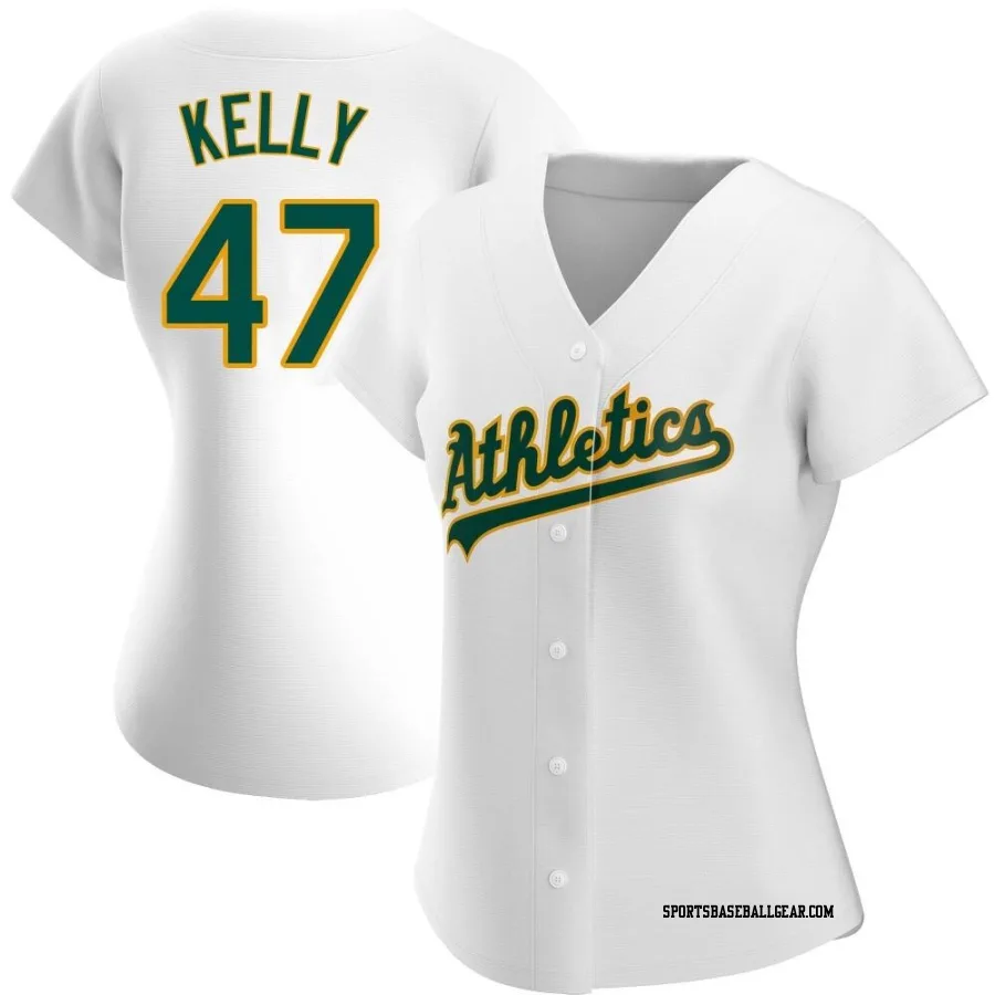 Michael Kelly Women's Oakland Athletics White Replica Home Jersey