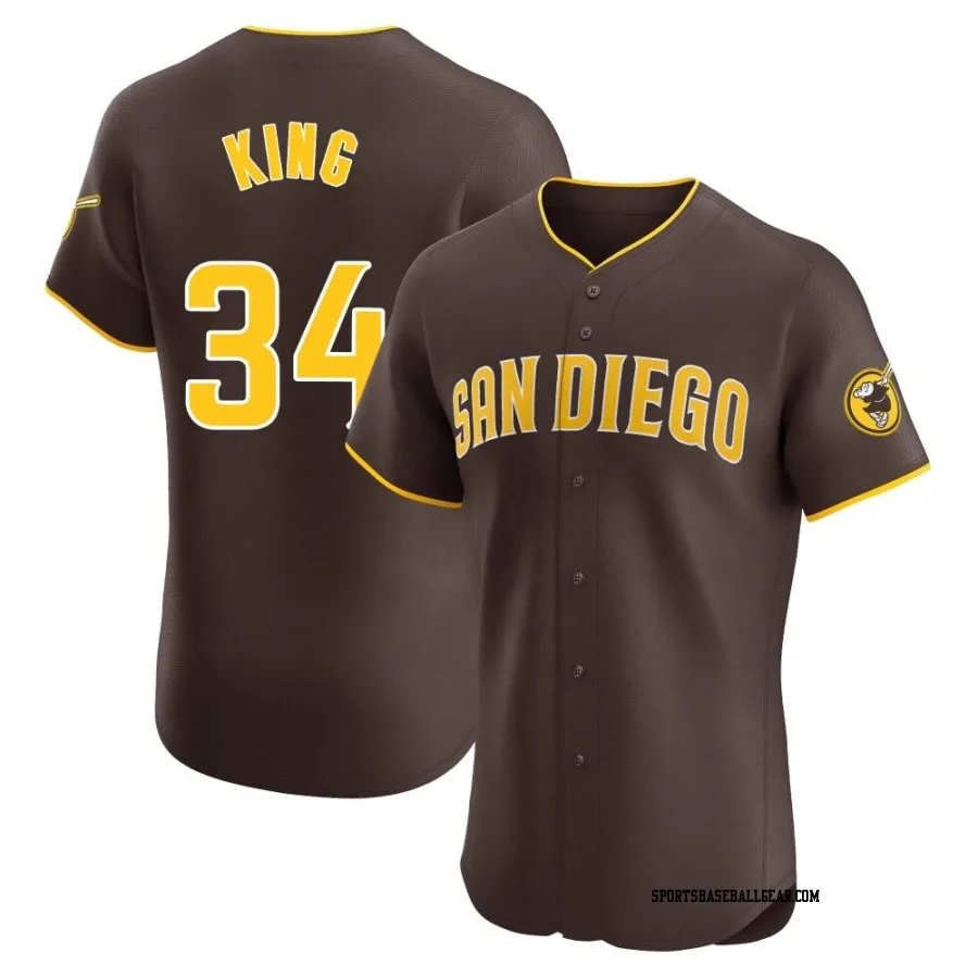 Michael King Men's San Diego Padres Brown Elite Road Vapor Premier Jersey