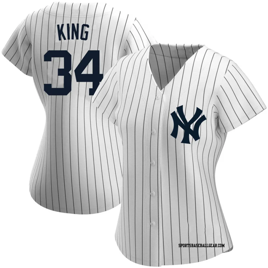 Michael King Women's New York Yankees White Authentic Home Name Jersey