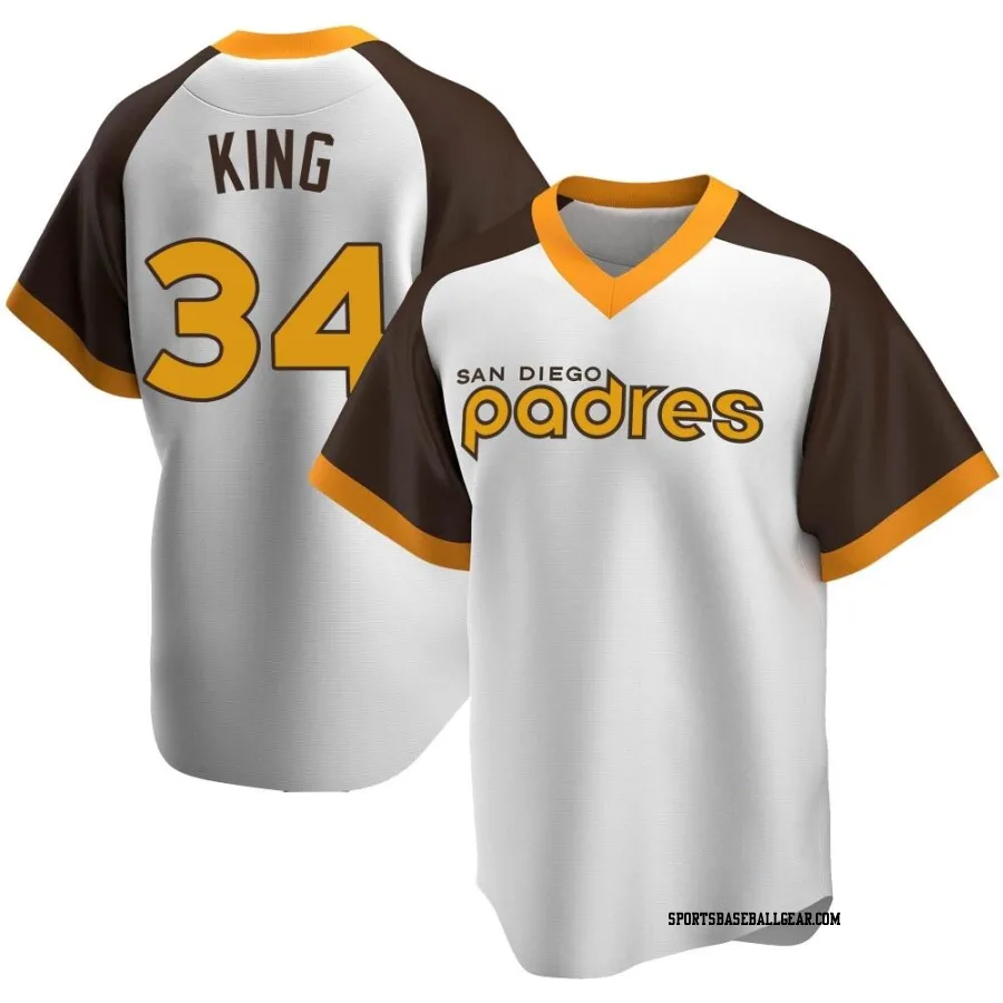 Michael King Youth San Diego Padres White Replica Home Cooperstown Collection Jersey