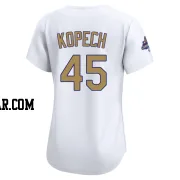 Michael Kopech Women's Los Angeles Dodgers Gold Limited White 2025 Collection Jersey