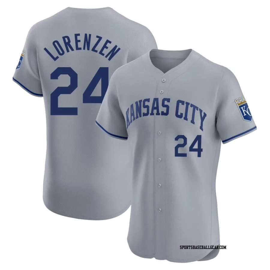 Michael Lorenzen Men's Kansas City Royals Gray Elite Road Jersey