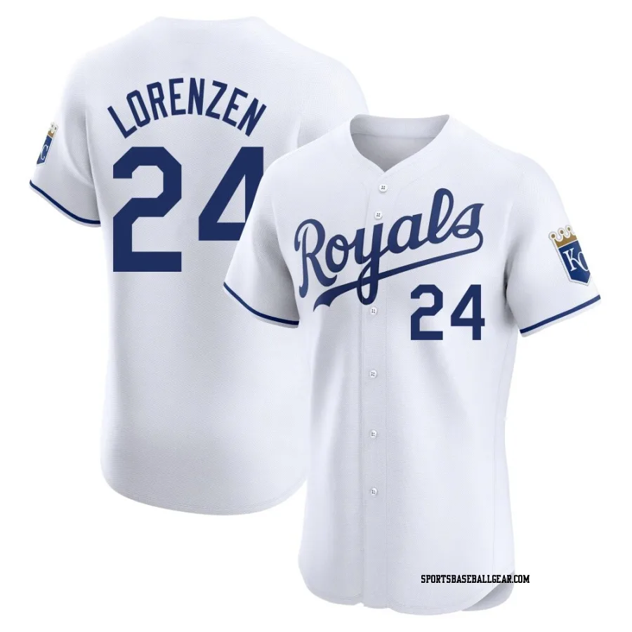 Michael Lorenzen Men's Kansas City Royals White Elite Home Jersey