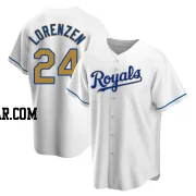 Michael Lorenzen Youth Kansas City Royals Gold Replica White Home Jersey