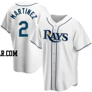 Michael Martinez Men's Tampa Bay Rays White Replica Home Jersey