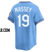 Michael Massey Men's Kansas City Royals Light Blue Limited Throwback Cooperstown Collection Jersey