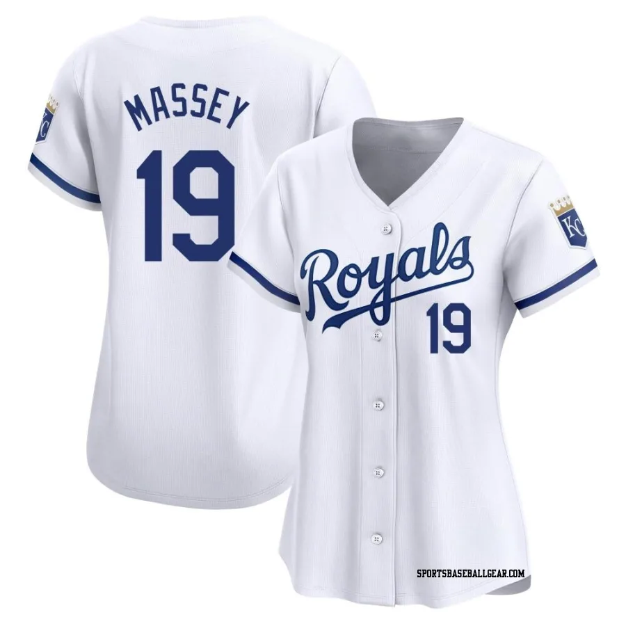 Michael Massey Women's Kansas City Royals White Limited Home Jersey