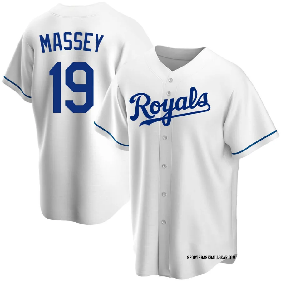 Michael Massey Youth Kansas City Royals White Replica Home Jersey