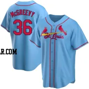 Michael McGreevy Youth St. Louis Cardinals Light Blue Replica Alternate Jersey