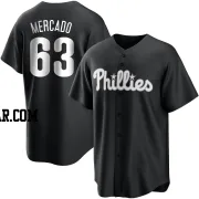 Michael Mercado Men's Philadelphia Phillies Black/White Replica Jersey