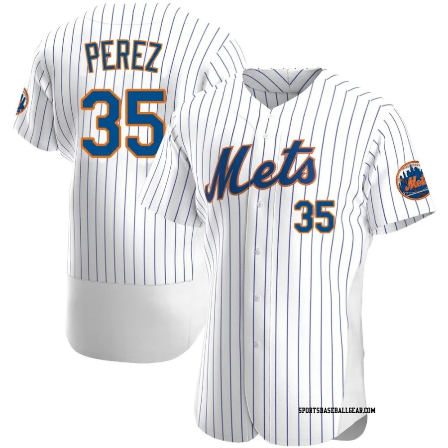 Michael Perez Men's New York Mets White Authentic Home Jersey