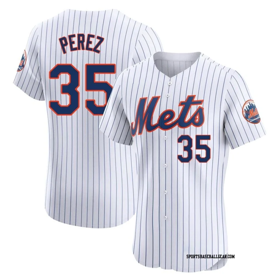Michael Perez Men's New York Mets White Elite Home Jersey