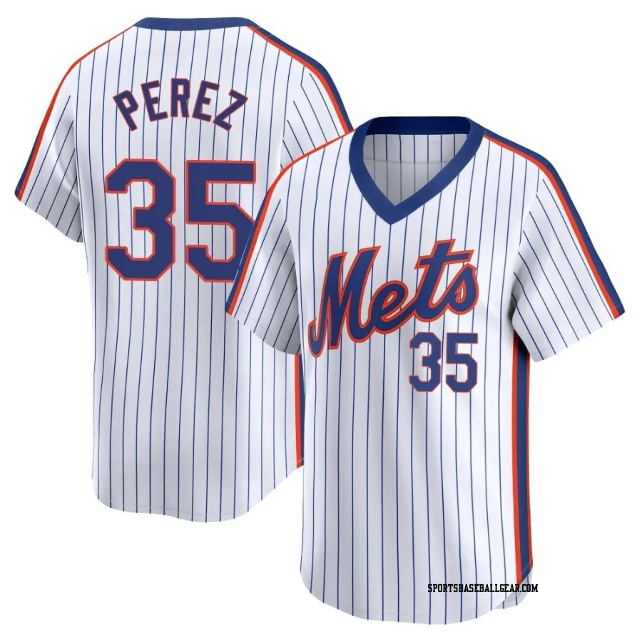 Michael Perez Youth New York Mets White Limited Cooperstown Collection Jersey