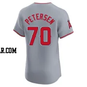 Michael Petersen Men's Los Angeles Angels Gray Elite Road Jersey