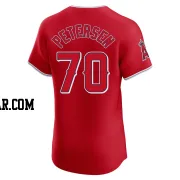 Michael Petersen Men's Los Angeles Angels Red Elite Alternate Jersey