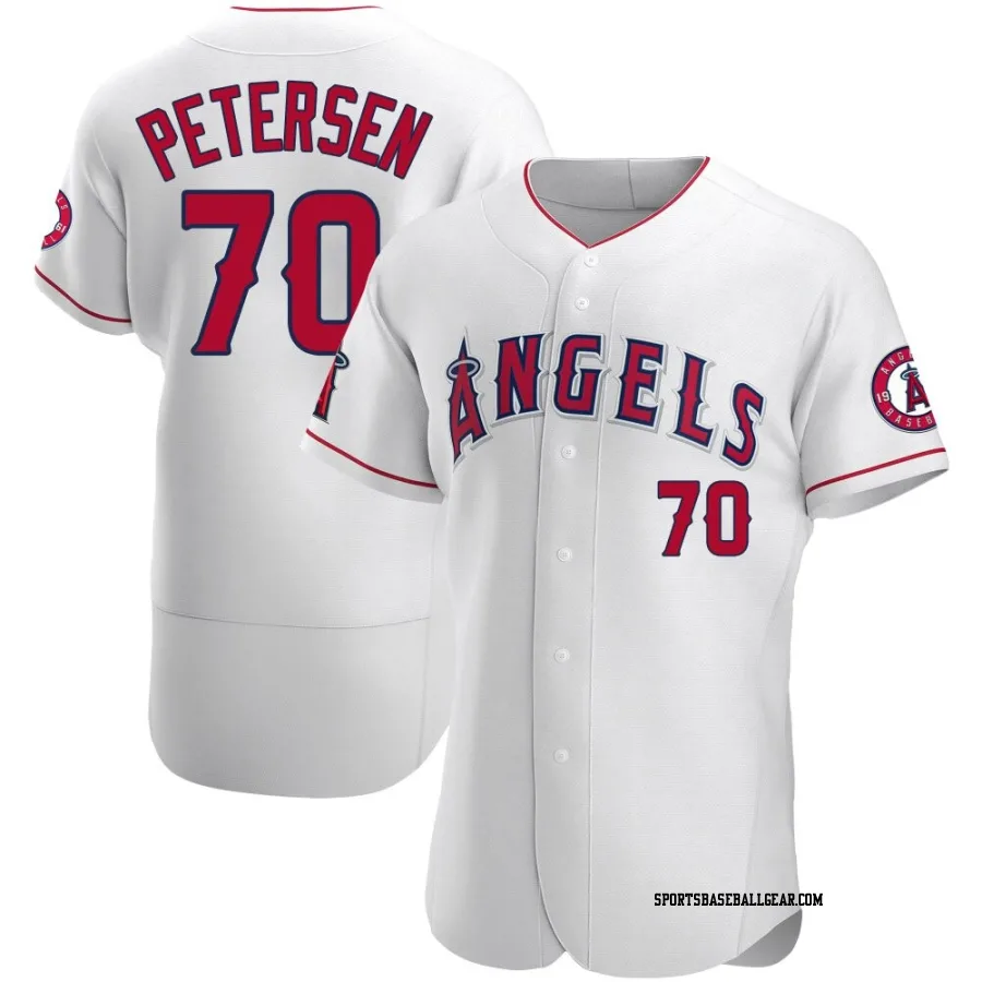 Michael Petersen Men's Los Angeles Angels White Authentic Jersey