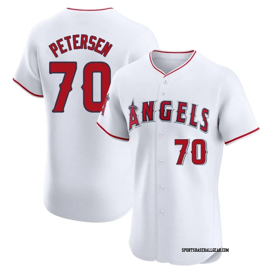 Michael Petersen Men's Los Angeles Angels White Elite Home Jersey