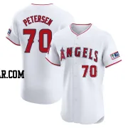 Michael Petersen Men's Los Angeles Angels White Elite Home Patch Jersey