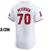Michael Petersen Men's Los Angeles Angels White Elite Home Patch Jersey