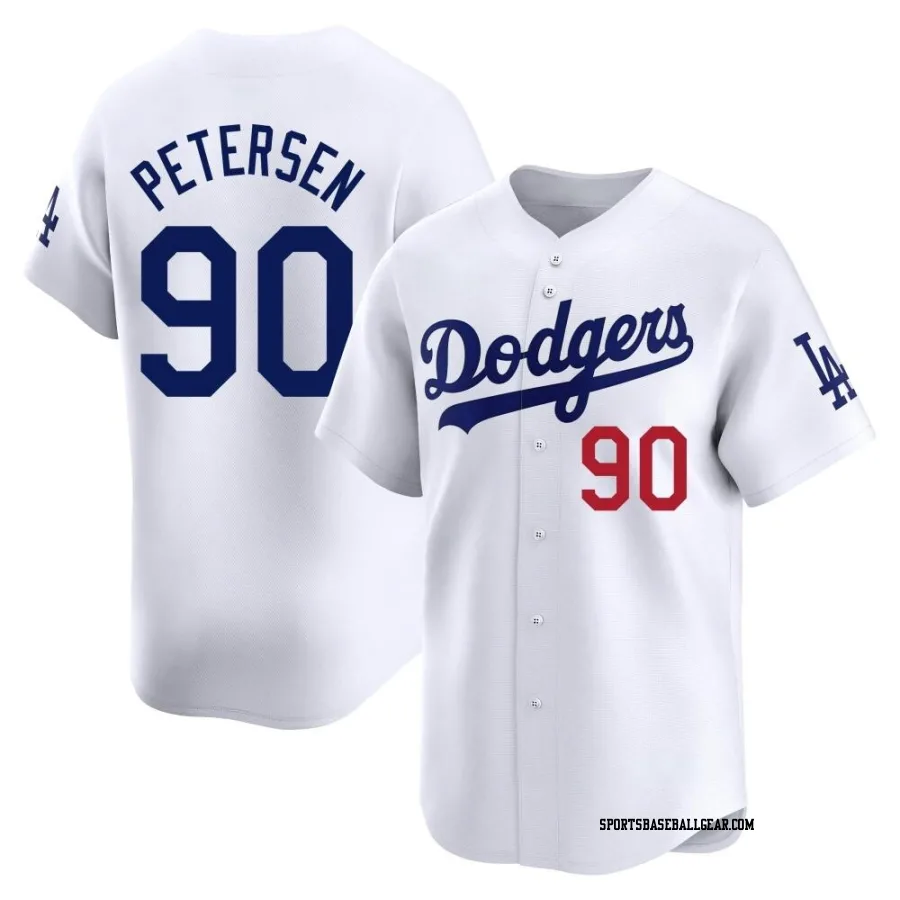 Michael Petersen Men's Los Angeles Dodgers White Limited Home Jersey