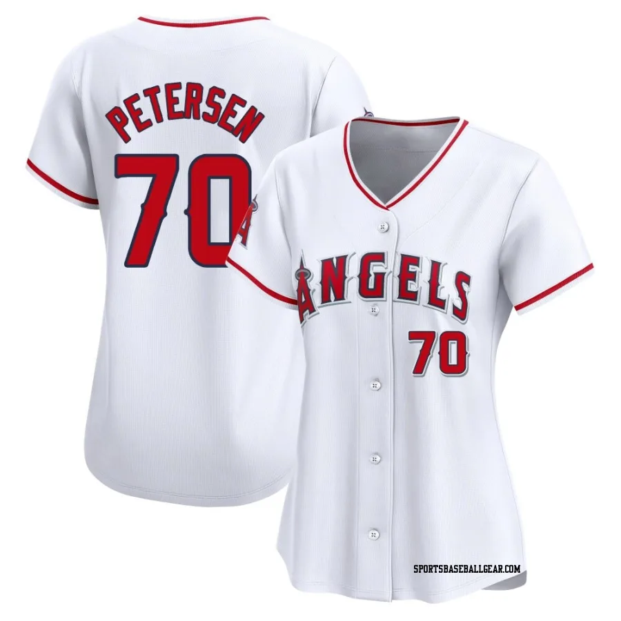 Michael Petersen Women's Los Angeles Angels White Limited Home Jersey