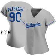 Michael Petersen Women's Los Angeles Dodgers Gray Authentic Road Jersey