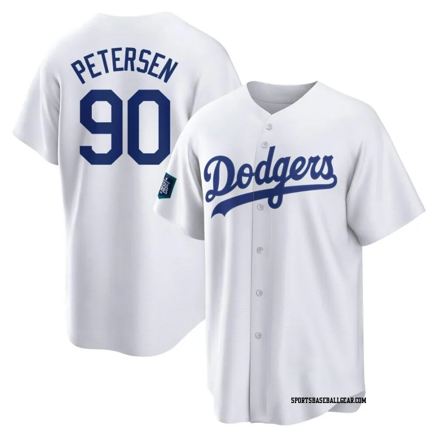 Michael Petersen Youth Los Angeles Dodgers White Replica 2024 World Tour Seoul Series Home Jersey