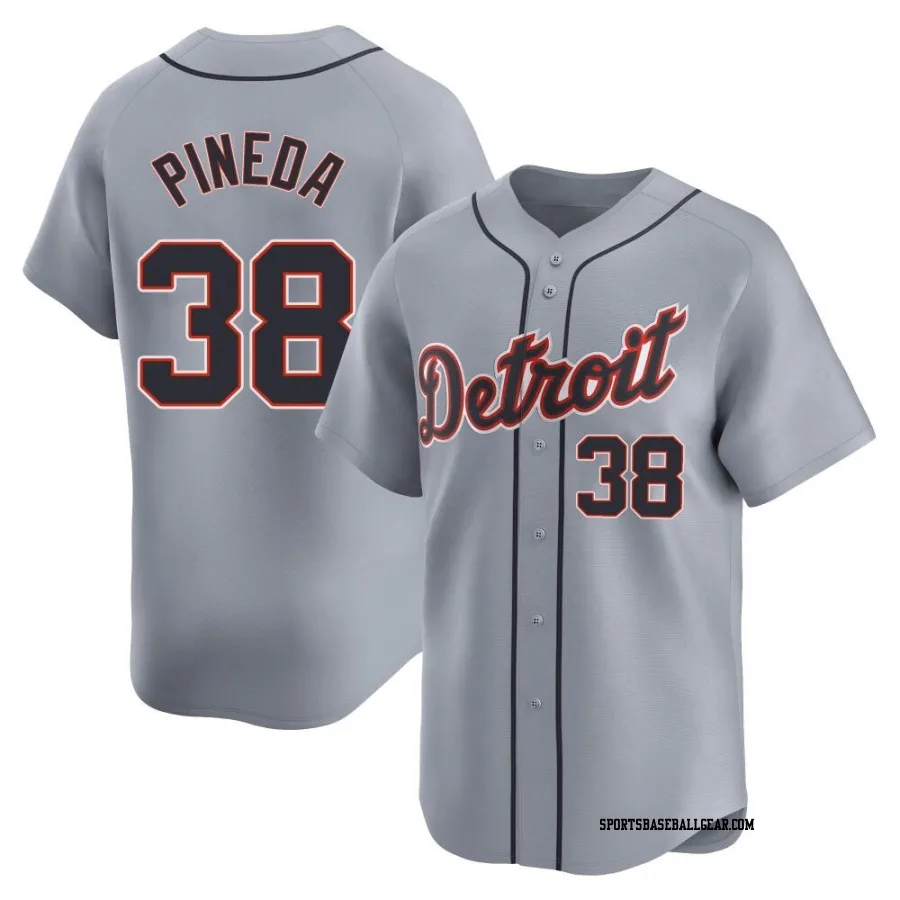 Michael Pineda Men's Detroit Tigers Gray Limited Road Jersey