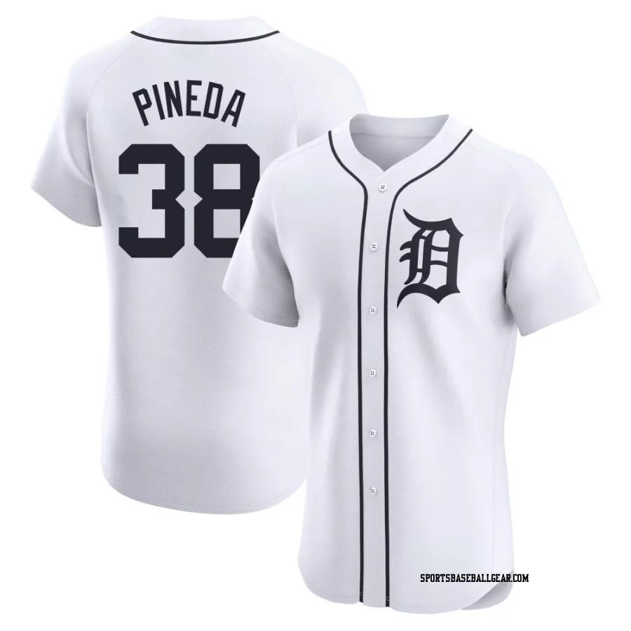 Michael Pineda Men's Detroit Tigers White Elite Home Jersey
