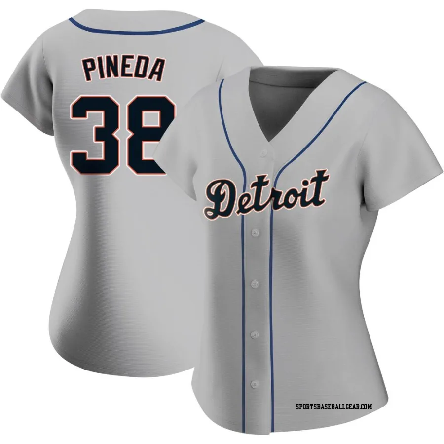 Michael Pineda Women's Detroit Tigers Gray Authentic Road Jersey