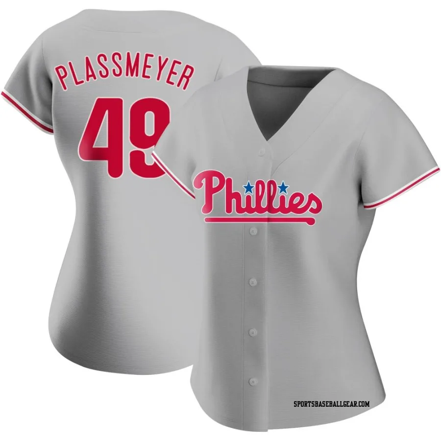 Michael Plassmeyer Women's Philadelphia Phillies Gray Authentic Road Jersey