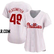 Michael Plassmeyer Women's Philadelphia Phillies White Limited Home Jersey