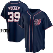 Michael Rucker Men's Washington Nationals Navy Replica Alternate Team Jersey