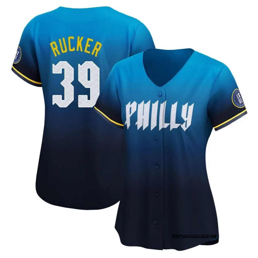 Michael Rucker Women's Philadelphia Phillies Blue Limited 2024 City Connect Jersey