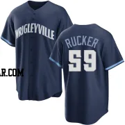 Michael Rucker Youth Chicago Cubs Navy Replica 2021 City Connect Jersey